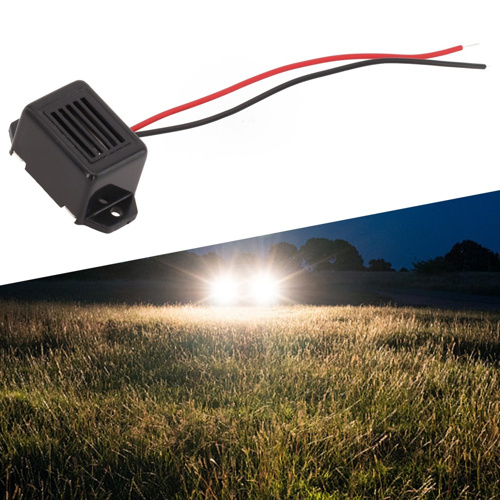 1*-Black Car Light Off Warner Control Buzzer Beeper 12 V Adapter Cable 75dB