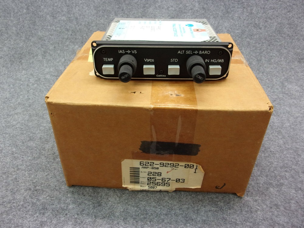 Collins ARP-850 Airdata Reference Panel P/N 622-9292-001 (New)
