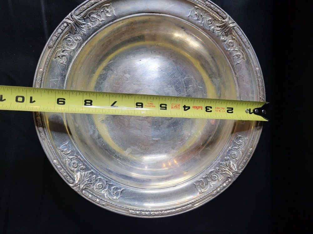 REED & BARTON 1209 Silverplate Bowl Dish Floral Rim