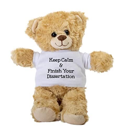 Keep Calm Finish Your Dissertation Teddy Bear, Gift Stuffed Animal
