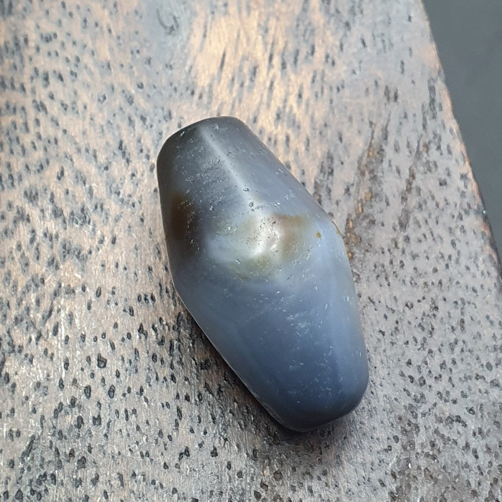 Antique Persian Himalayan Blue Chalcedony Agate Bead