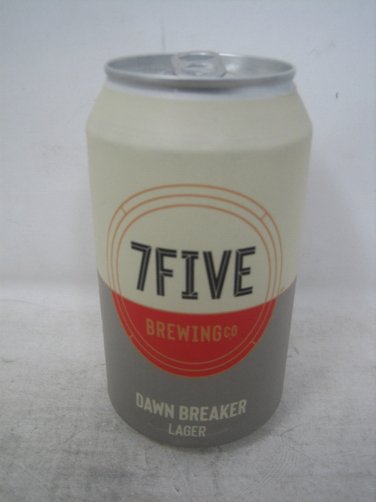 7 five brewing dawn breaker lagar beer can micro brewery 7five