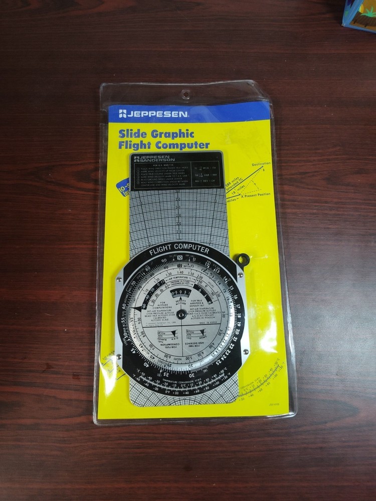 Jeppesen Slide Rule Graphic Flight Computer JS514105