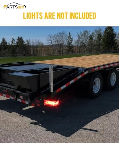 1 Set Rectangle Black Trailer Tail Light Mounting Box Left Right and License