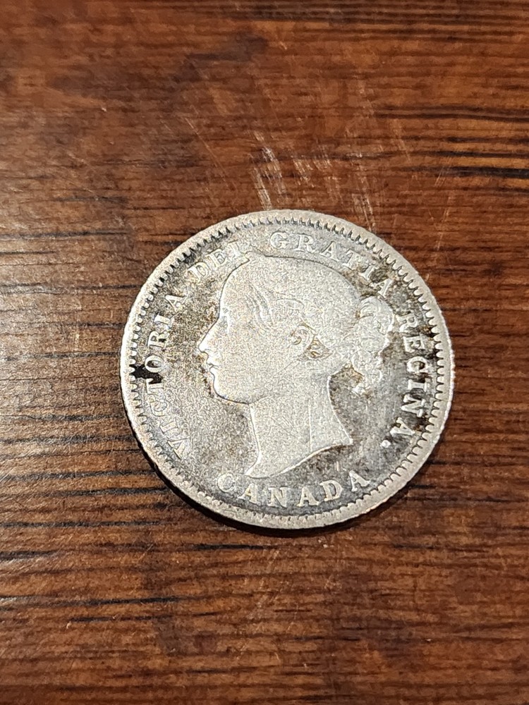 1874H Canada 10 Cents Silver Coin