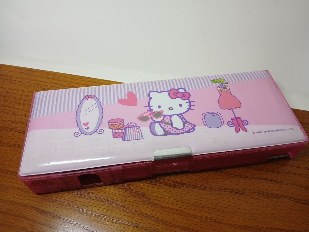Hello Kitty Pencil Case Soft Puffy Double-sided Dual Sharpener plus bonus Pencil