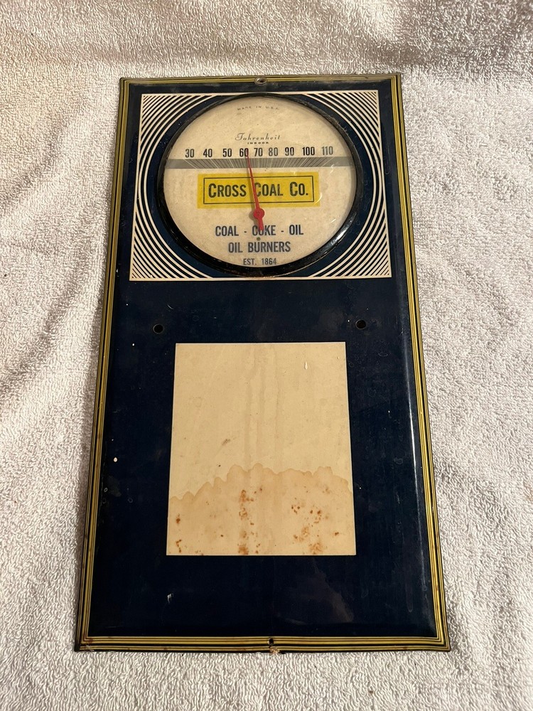 Vintage Cross Coal Thermometer