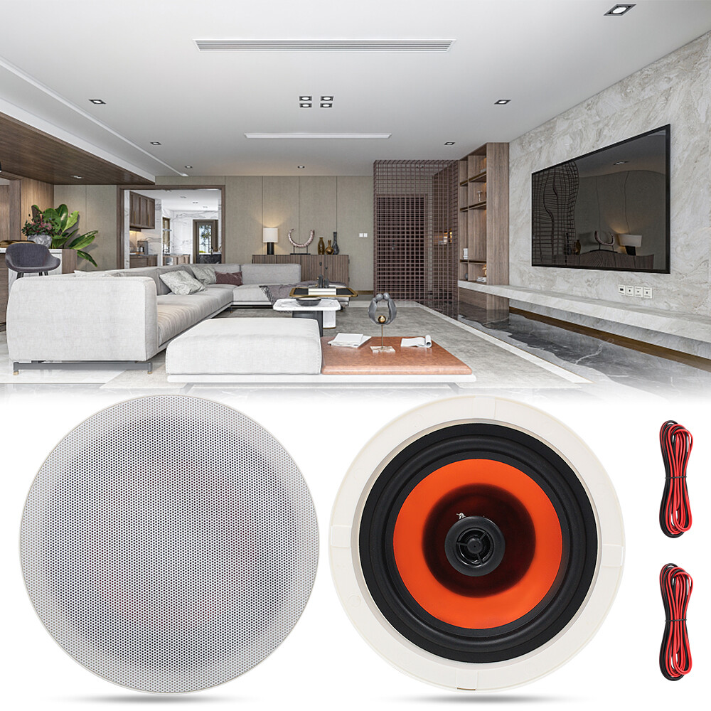 Herdio 4 Kitchen Speakers 6.5’’ Bluetooth Ceiling / Wall Speaker Kit Flush Mount