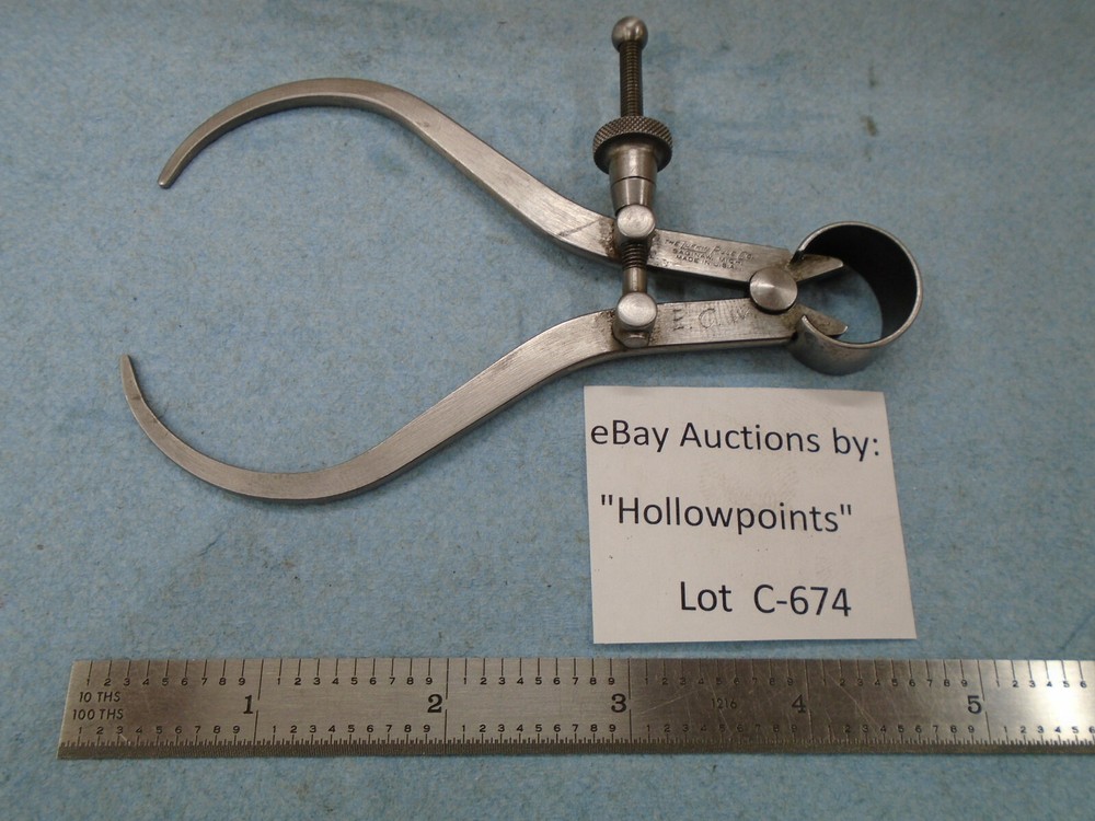 Lufkin No. 41 Outside Spring Type Caliper 4" w/ solid nut C674