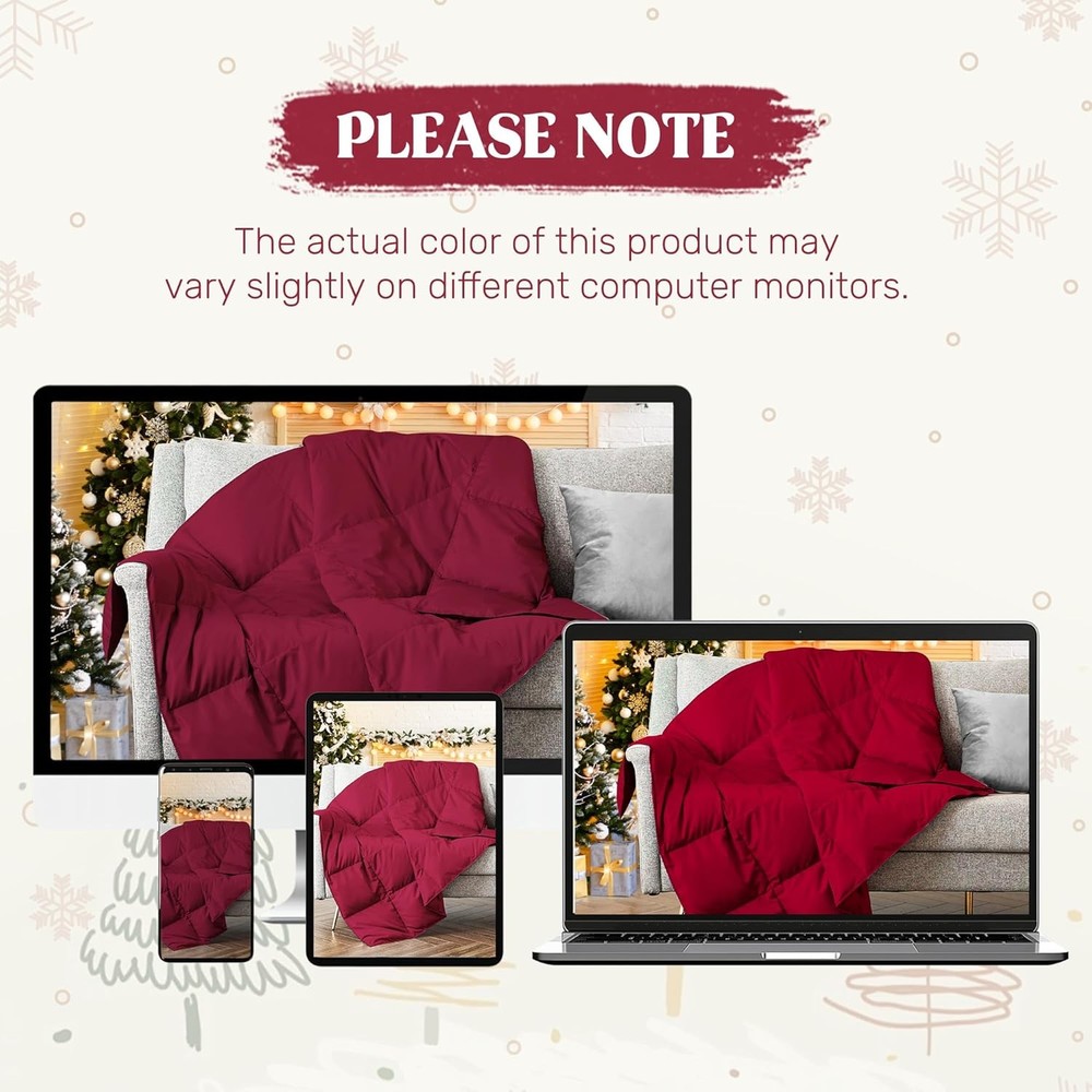 Soft Down Throw Blanket Lightweight Packable Couch Throw for Indoor