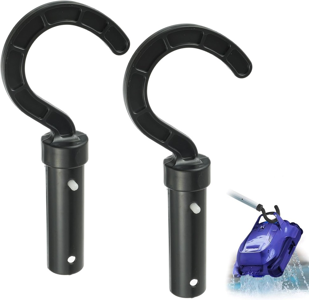 2 Pack Accessories Hook for Robotic Pool Cleaner Poles black