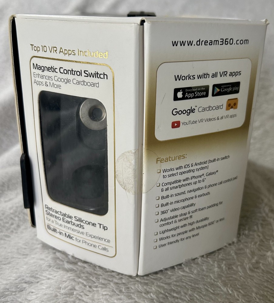 Tzumi Dream Vision Pro Virtual Reality Headset with Bluetooth - IOS Ready