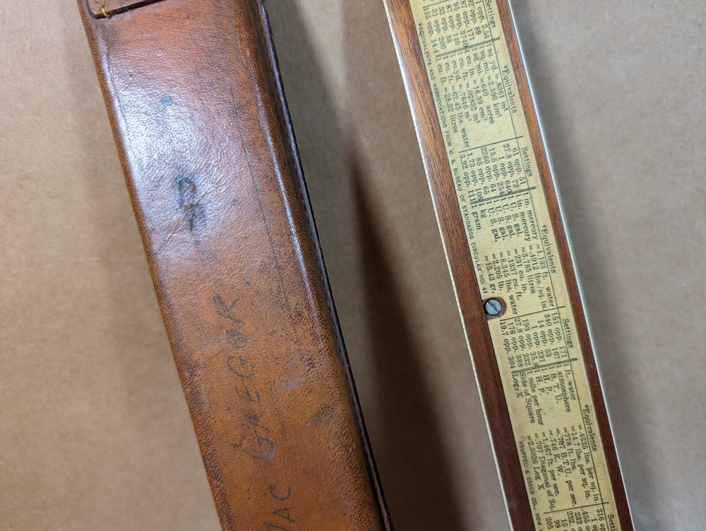 K&E Keuffel & Esser 4053 Log Log Duplex Decitrig Slide Rule w/ Case