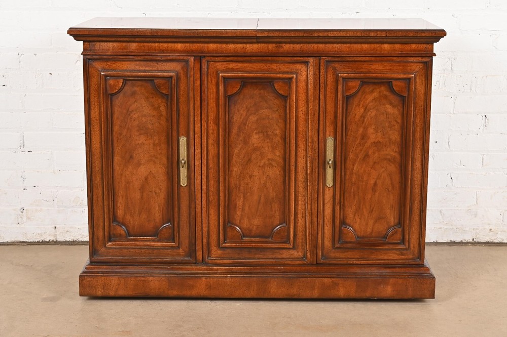 Regency Walnut Expanding Top Buffet Server or Bar Cabinet by Mount Airy