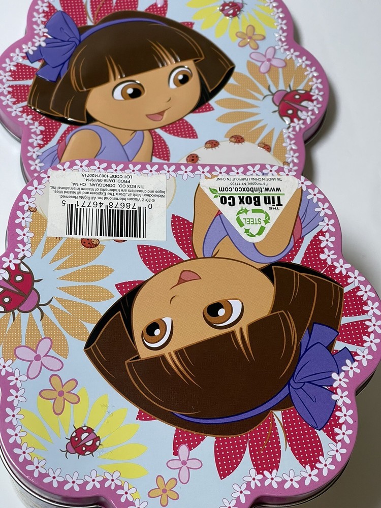 2012 Dora The Explorer Tin Box Co. w Handle Collectible Case