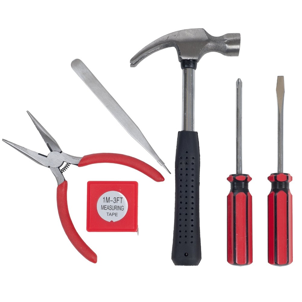 - 75-HT1007 Household Hand Tools, Tool Set - 6 Piece by , Set Includes – Hamm...