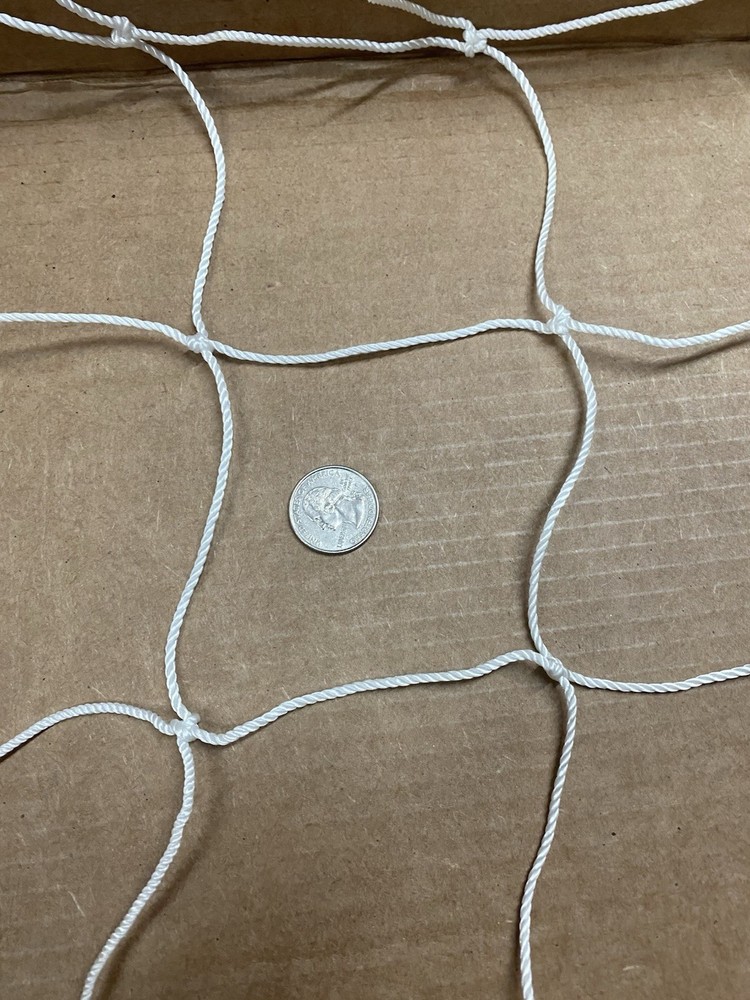 2- Nets- 12' x 2' WHITE SQUARE MESH NYLON NETTING 4" #36