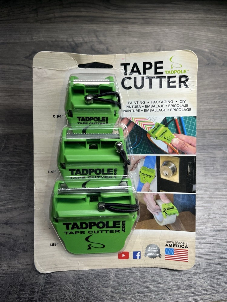 Tadpole Tape Cutter Multi-Pack - New, Made In USA