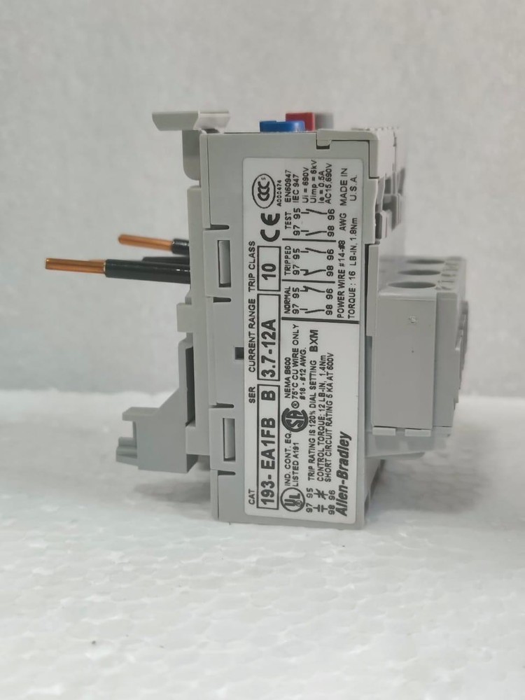 ALLEN BRADLEY 193-EA1FB OVERLOAD RELAY