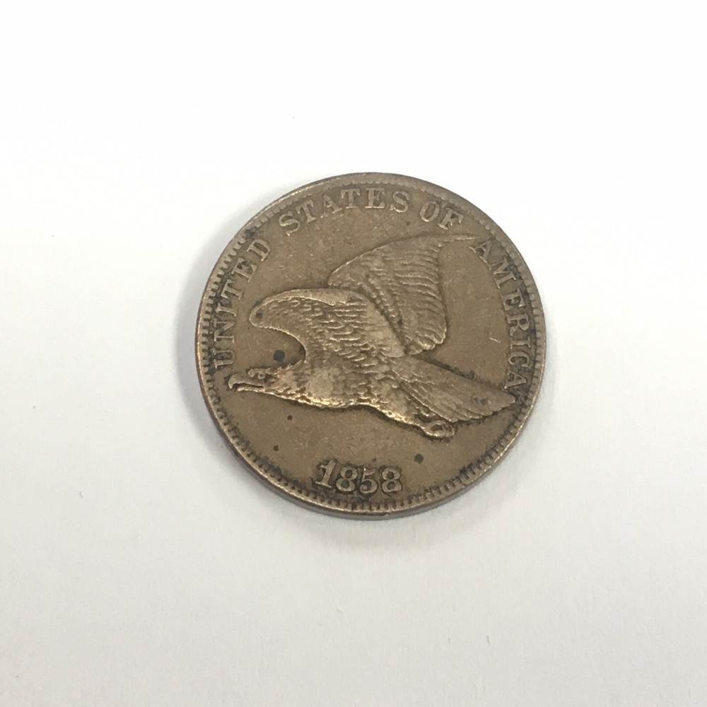 1858 FLYING EAGLE CENT NICE CLEAN VF SMALL CENT COIN!