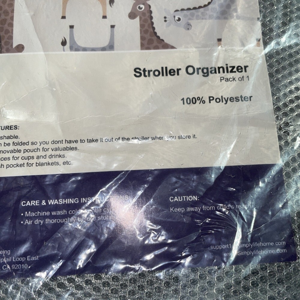 simple being stroller organizer grey