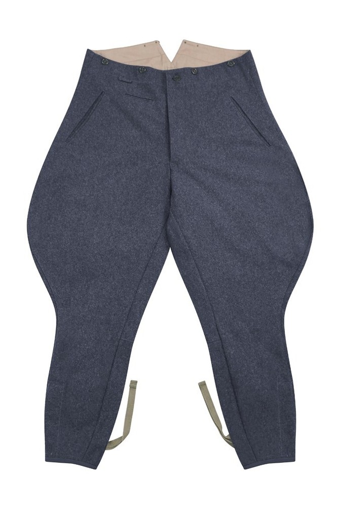 WW2 German Luftwaffe Officer Blue Grey Wool Breeches