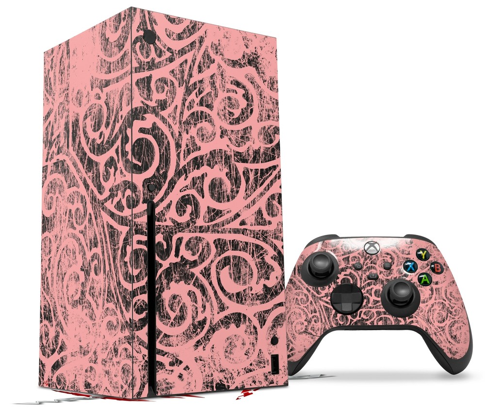 Skins XBOX Series X Console Controller Folder Doodles Pink