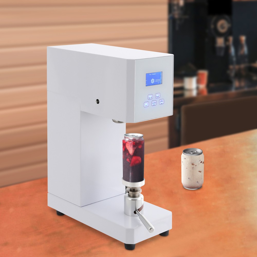 Automatic Pop Can Sealing Machine Can Sealer Container Plastic Bottles W/Counter