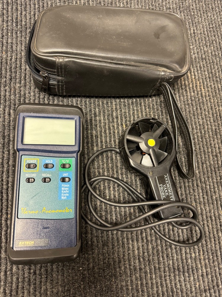 Extech Instruments CFM Thermo Anemometer With Vane And Case