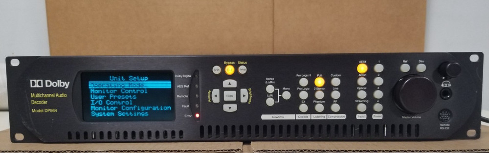 PARTS! Dolby DP-564 ProLogic Multichannel Decoder (TESTED TO POWER ON)