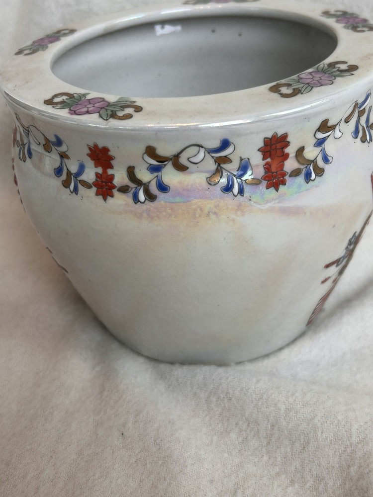 Opalescent Hand Painted - Eagle & Flag - Vintage Export Porcelain