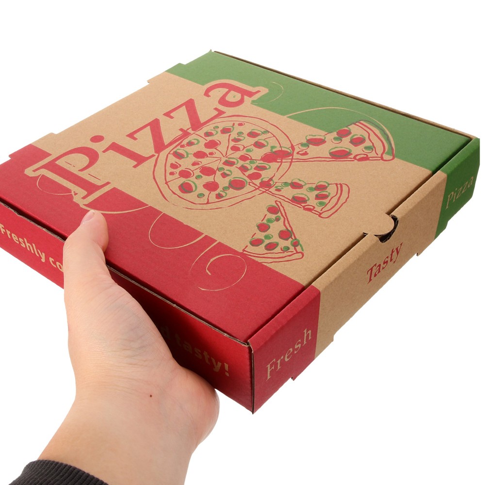 5 Pcs Pizza Packaging Box Folding Container Fodable Containers Case