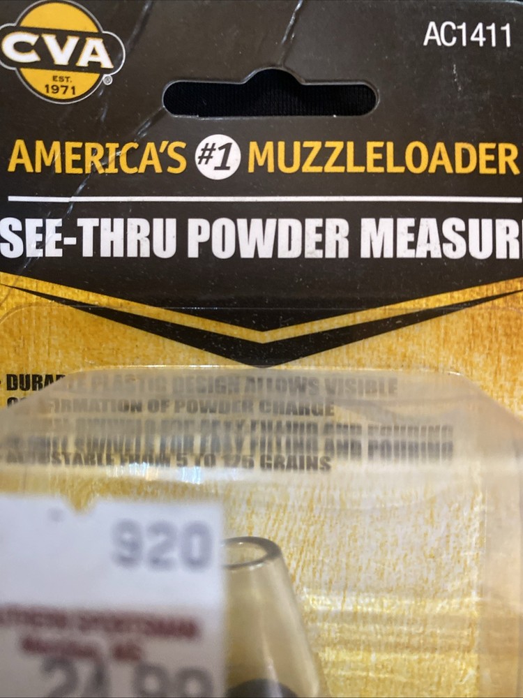 CVA Muzzleloader See Thru Powder Measure Reloading AC1411