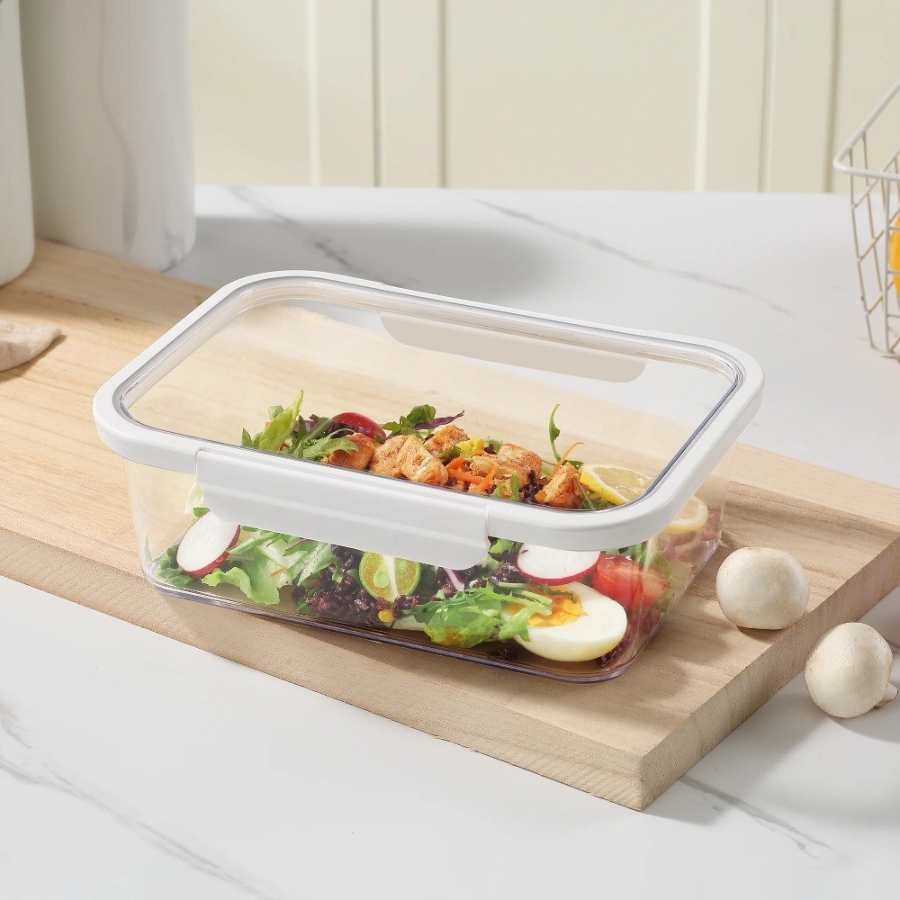 Glass Food Storage Container with Lid, 10-Cup Rectangular Meal Prep