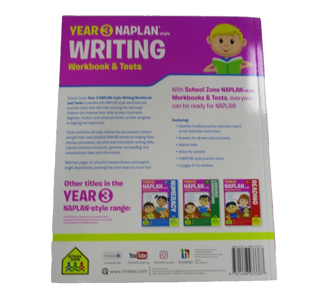 Maths Basics 3 Naplan Writing Naplan Reading Complete with Stickers Educational