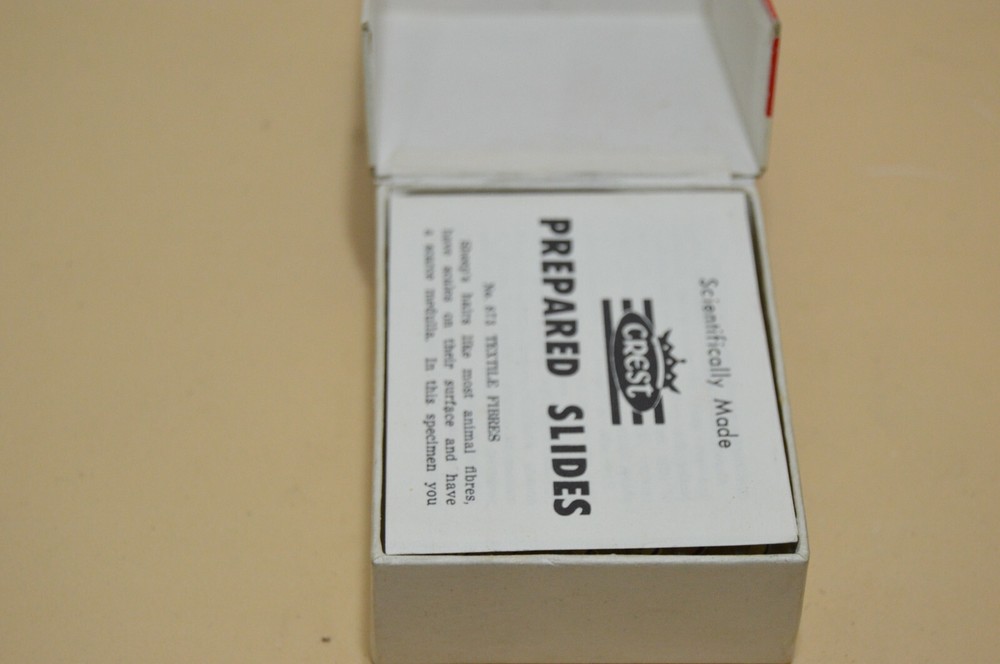 Vintage Crest Prepared Microscope Slides