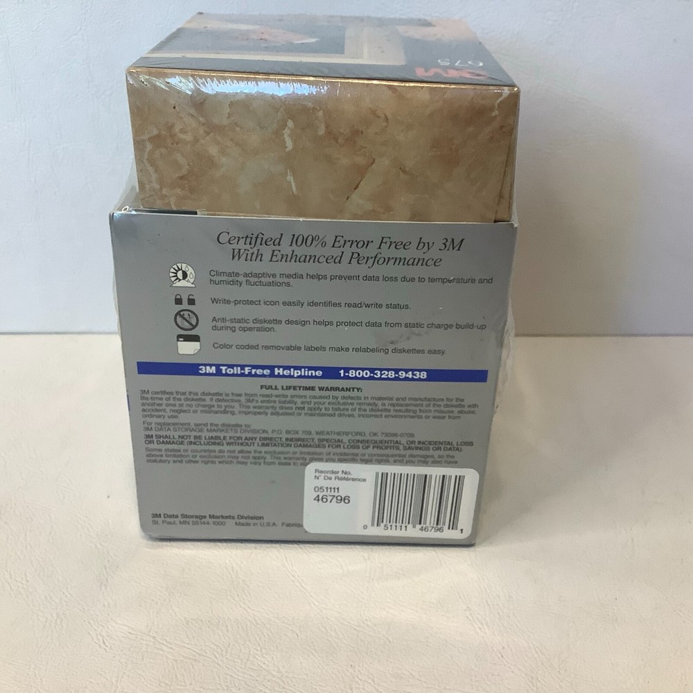 Sealed 3M HD DS 3.5" 25 Floppy Diskettes & Screen Cleaner