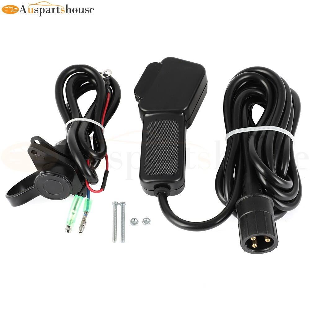 New Universal Rubber Winch Corded Remote Control Kit Switch For ATV/UTV 12V