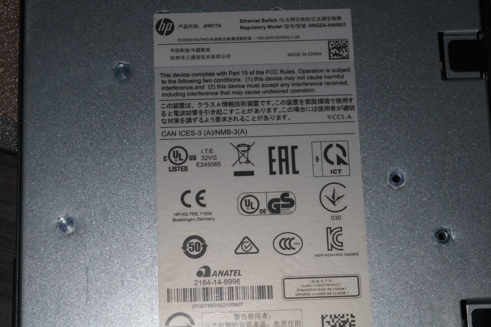 HP 1420-24G-2SFP Switch JH017A, Pre-Owned .