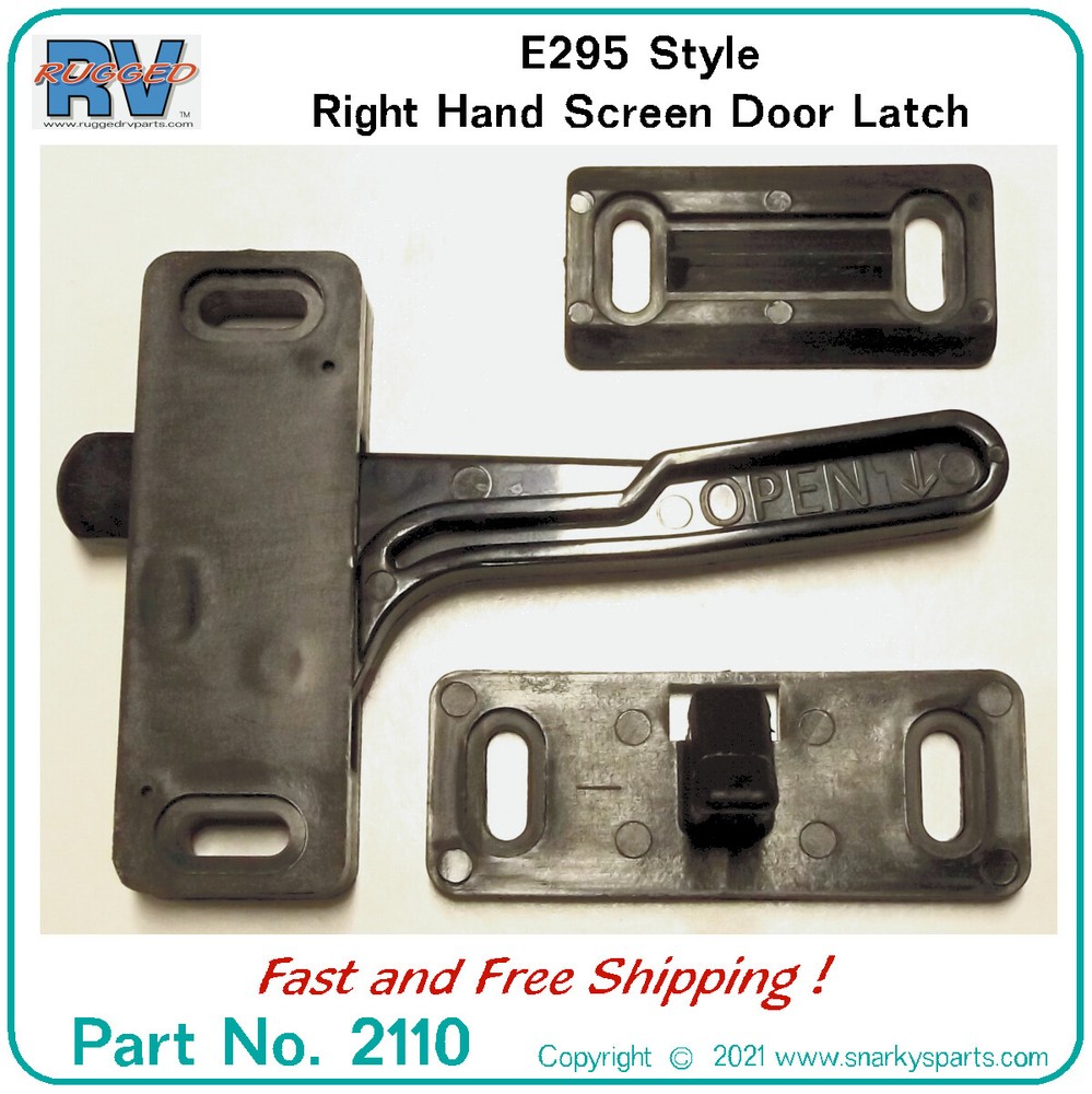 RV E295 Screen Door Latch RIGHT HAND, Camper, Trailer, See Schematic here.