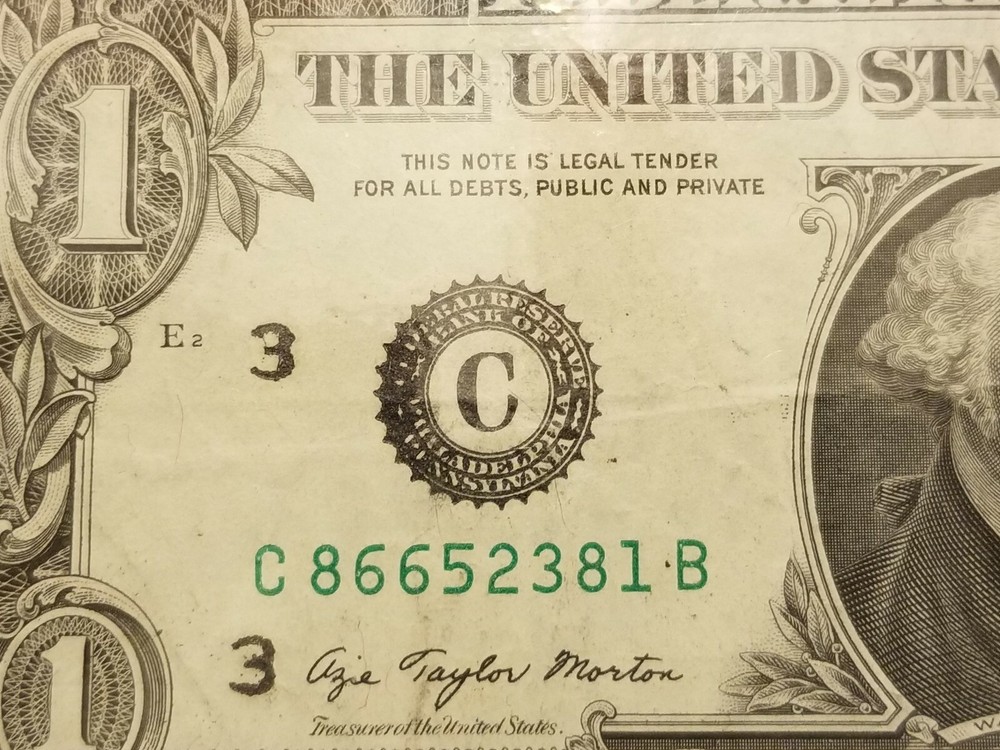 1 DOLLAR BILL ERROR NOTE !!!