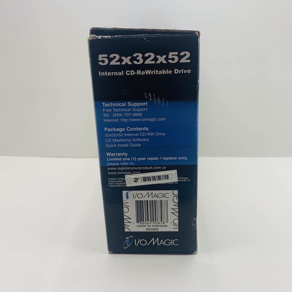Internal CD-Rewritable Drive 52 x 32 x 52 By I/O Magic Pre Owned - E-IDE /ATAPI
