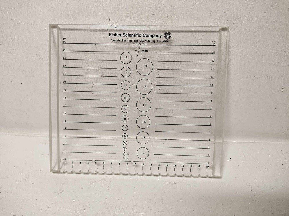 Fisher Scientific Co. 'Sample Spotting & Quantitating' Template - # 4014