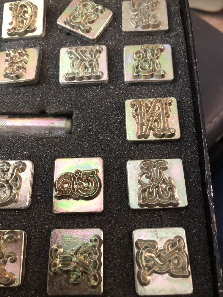 Vintage Craftool Co. Alphabet Set Complete. 3/4 In Script #8139