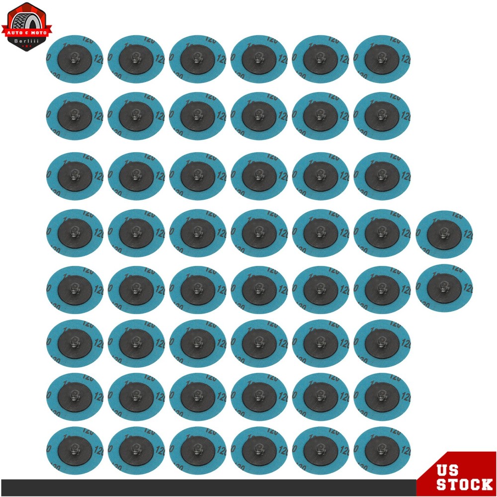 120 Grit 2" Aluminum Oxide Roll Lock Die Grinder Sanding Grinding Disc 50Pack