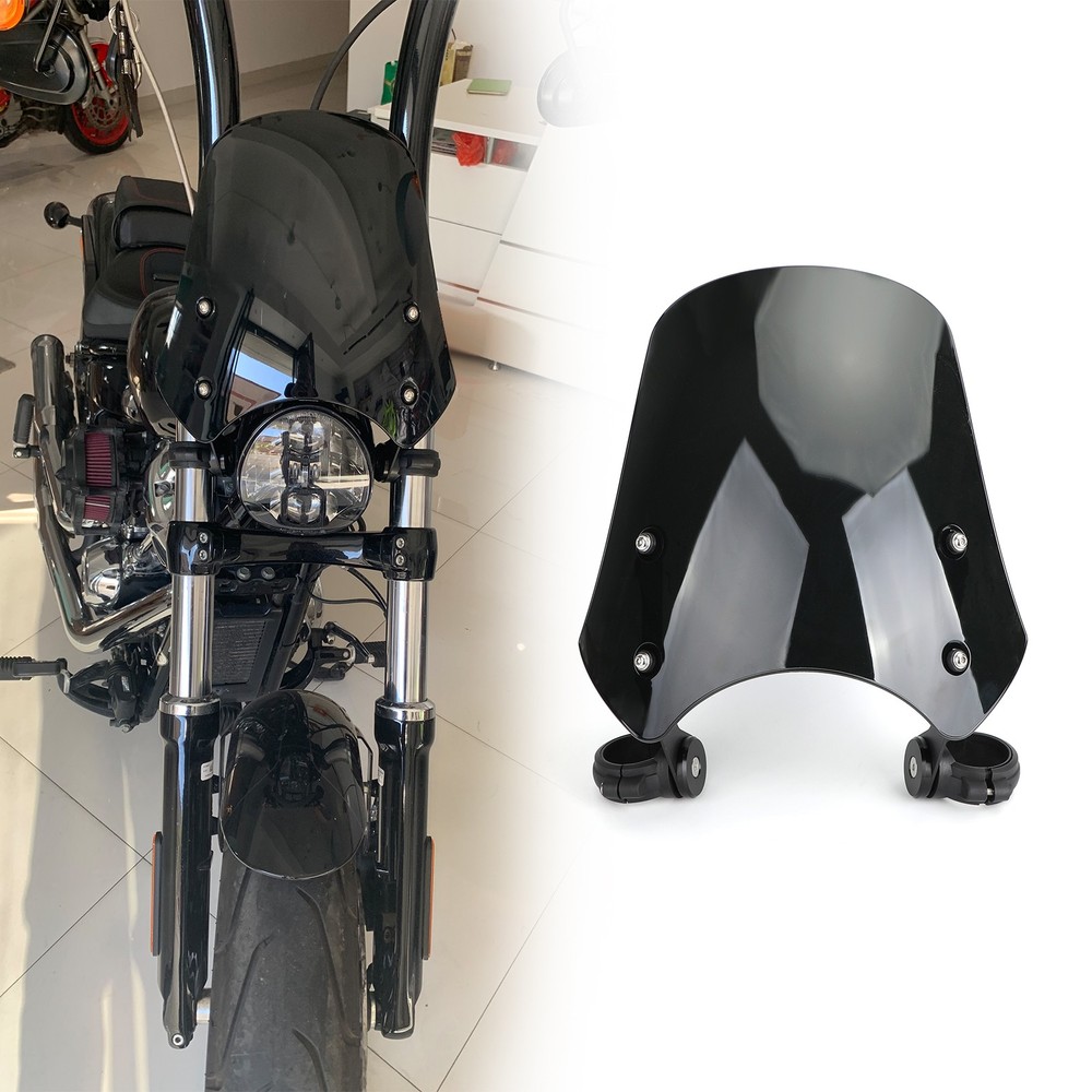 ABS Motorcycle Windscreen Windshield For Dyna Softail Models Black New