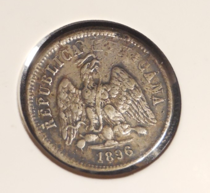 1896 mexico 10 Centavos Silver Coin
