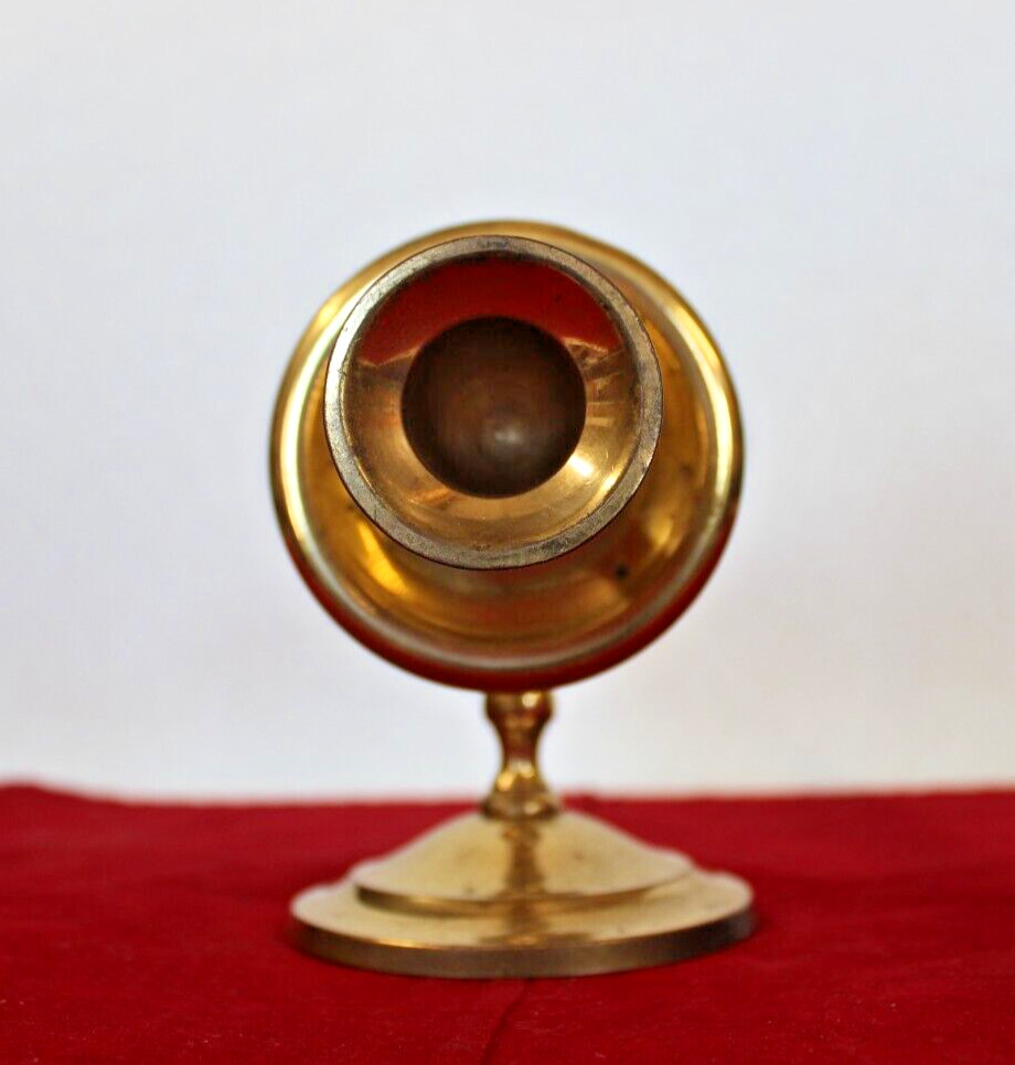 Brass Wall Sconce Candle Stick Holder (India, 11")