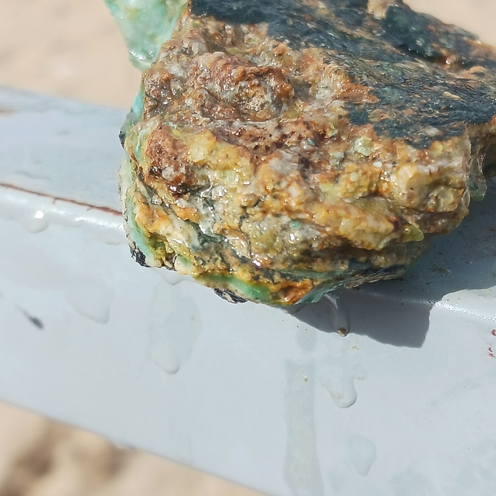 Red KEEP Mine Chrysocolla Rough Specimen Quartz Dendrites Unique
