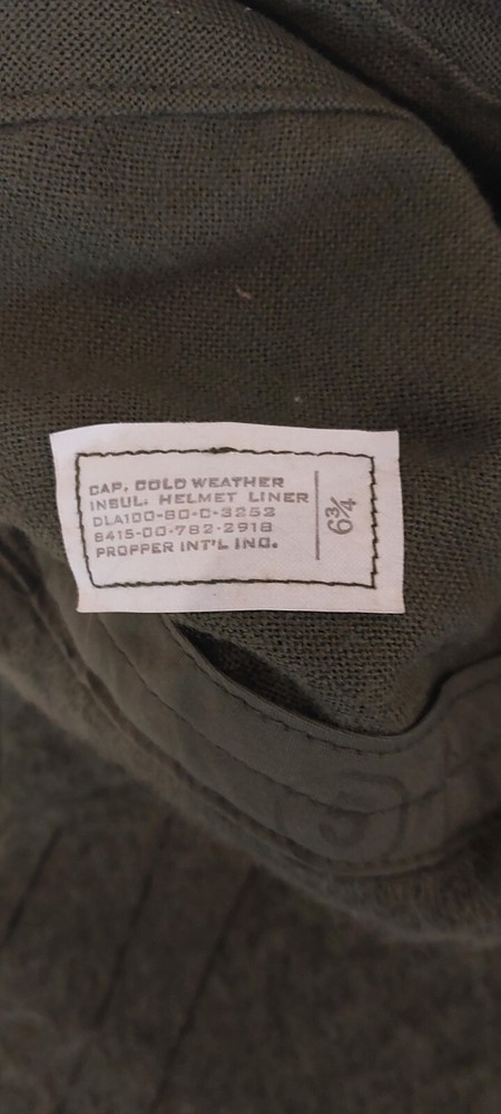 U.S.M.C. cap cold weather insulating helmet liner